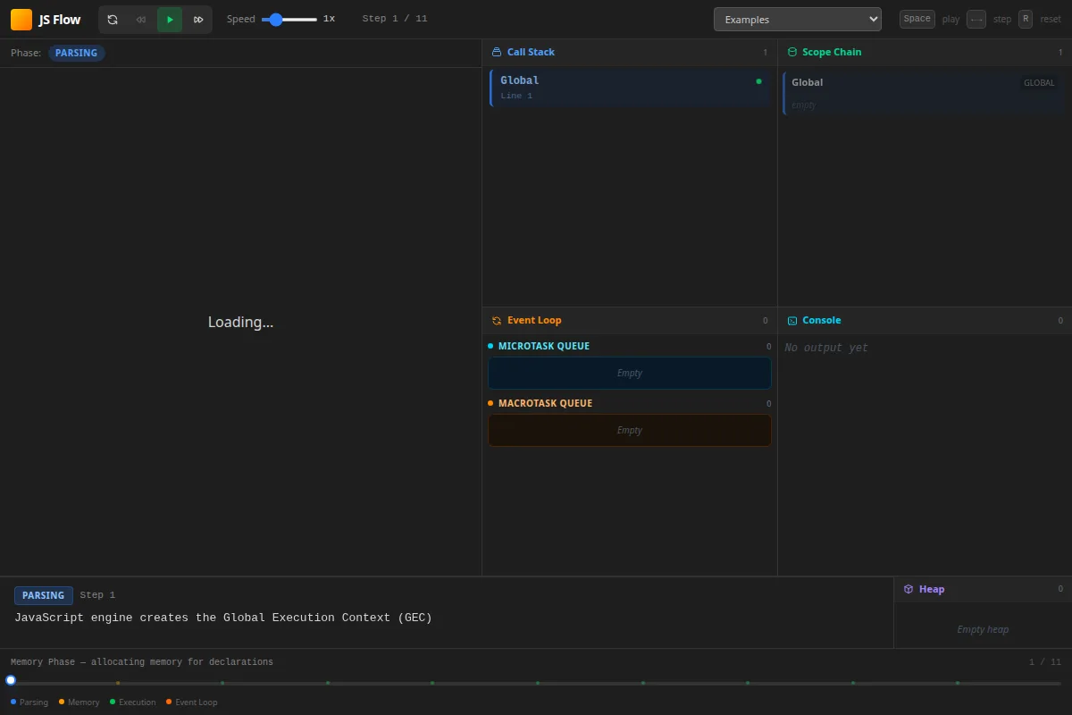 JS Flow – JavaScript Playground