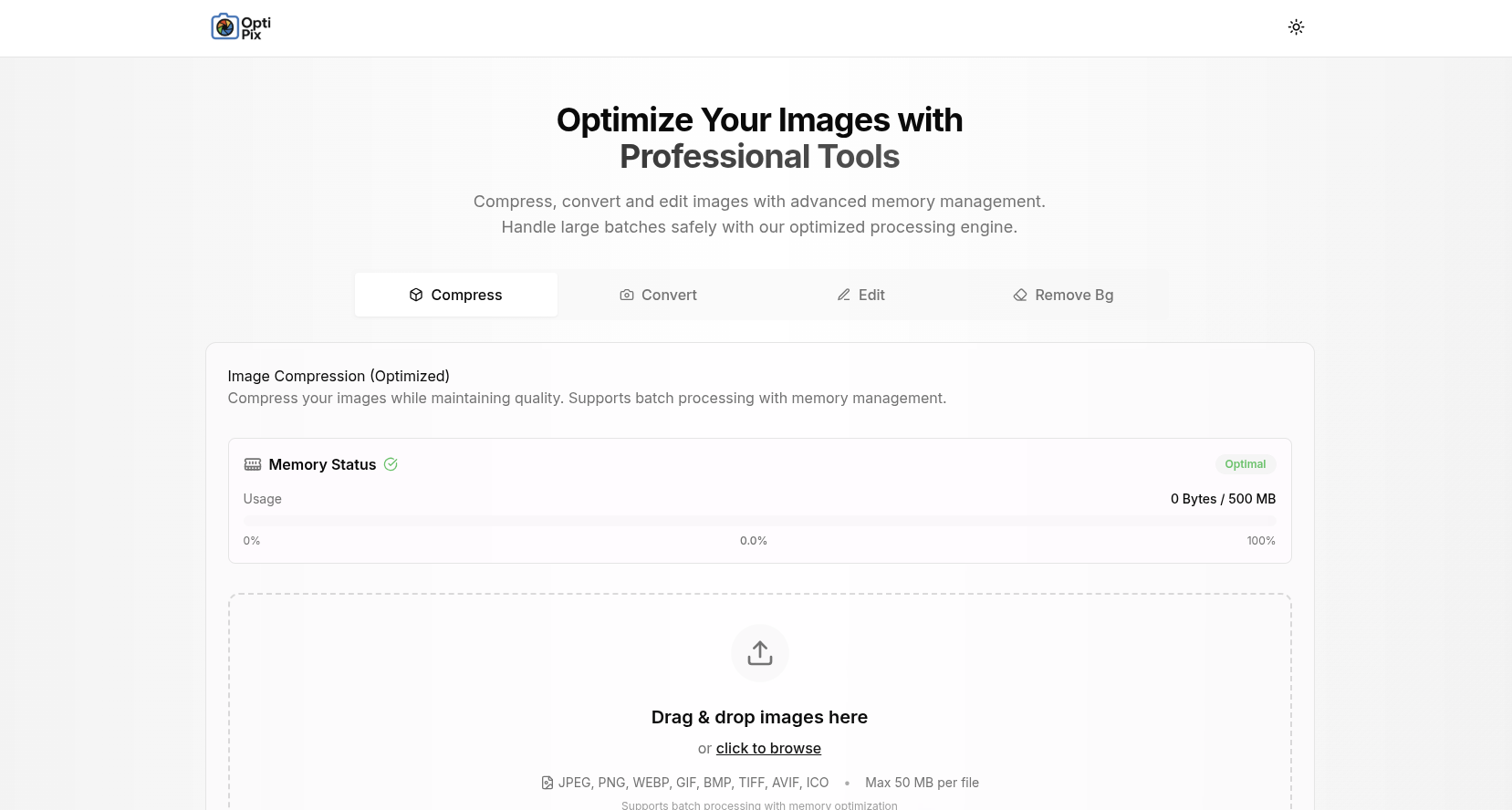 OptiPix - Image Processor