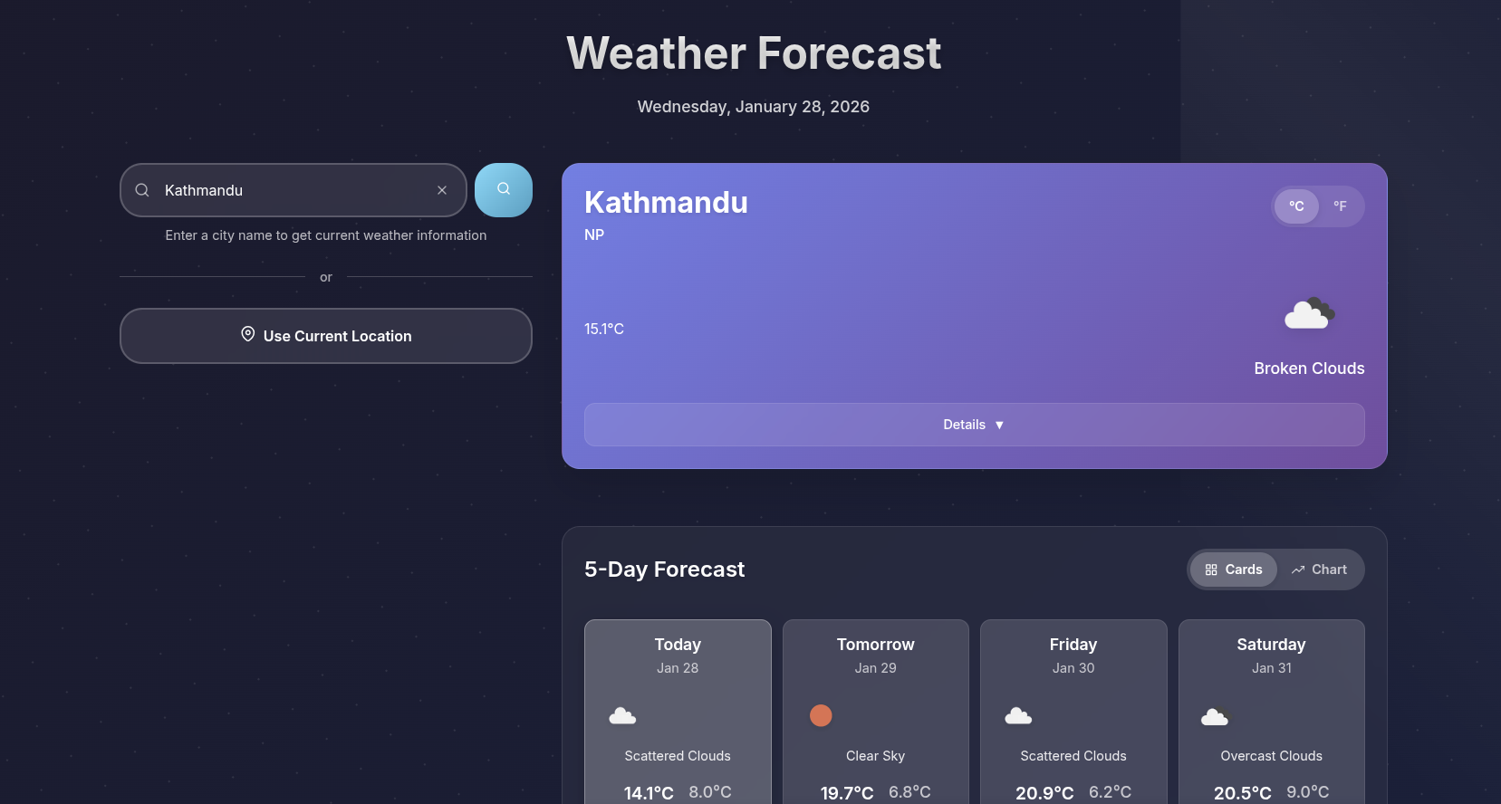 Modern Weather Forecast