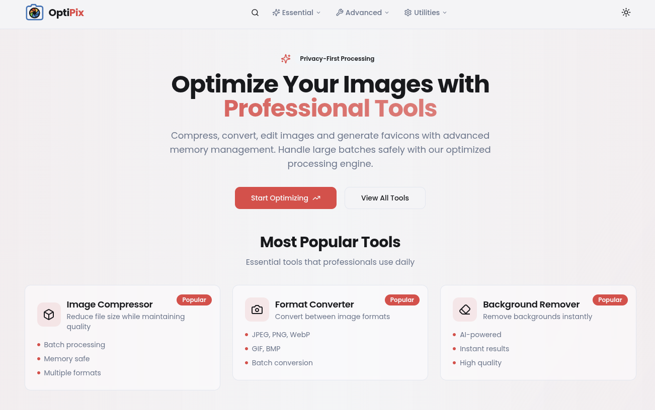 OptiPix - Image Processor